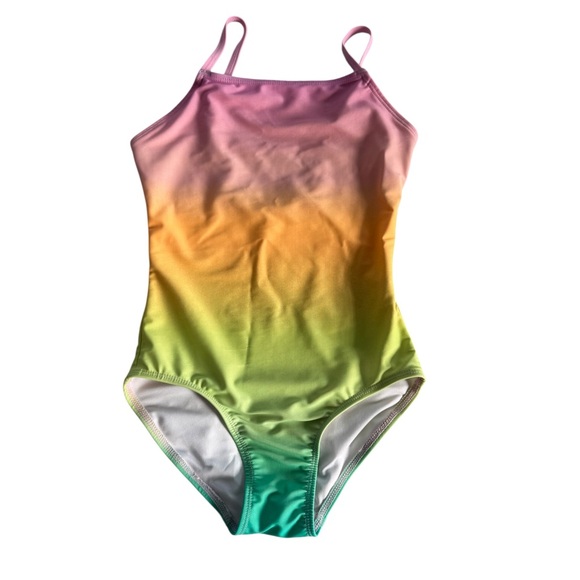 Old Navy Kids One Piece Swimsuit - Pink, Orange, Green - Picture 1 of 5